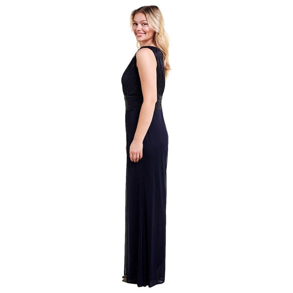 Womens Connected Apparel Metallic Crinkle Jumpsuit