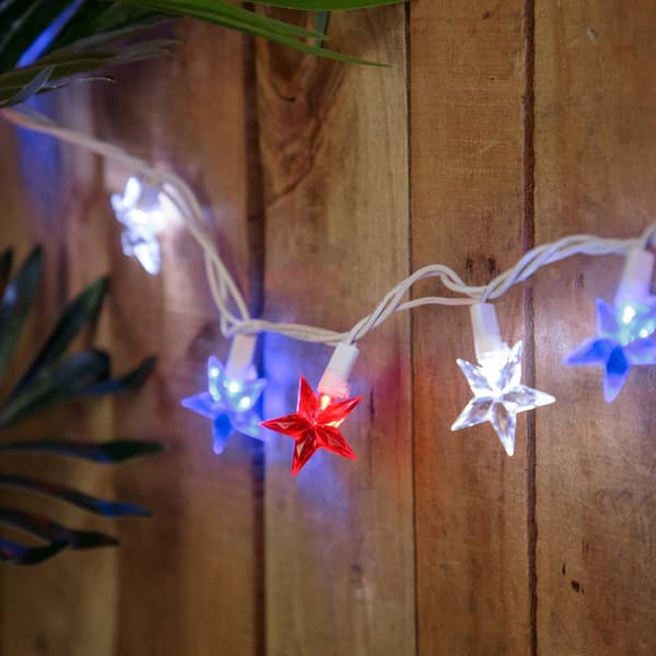 Northlight Seasonal 30ct. LED Multi-Color July 4th Star Light Set