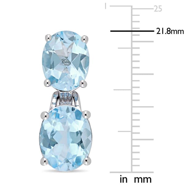 Sophia B 12 2/3ctw. Blue Topaz Sky Post Earrings