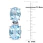 Sophia B 12 2/3ctw. Blue Topaz Sky Post Earrings - image 2