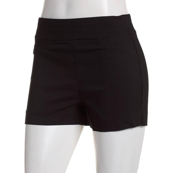 Juniors Zoe + Phoebe Solid Millennium Pull On Shorts - image 