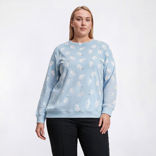 Plus Size Hasting & Smith Snowman Sweatshirt