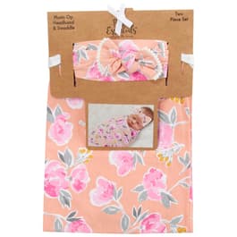 Baby essentials photo op headband and swaddle hot sale