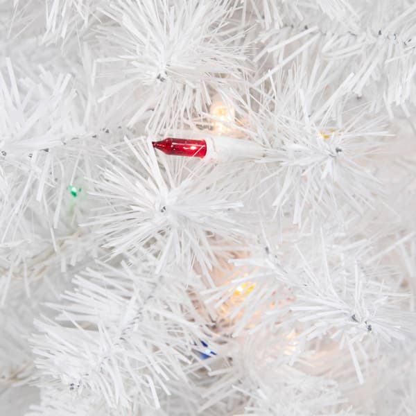 Northlight 18in. Pre-Lit White Artificial Christmas Tree