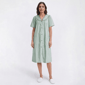 Womens Moon to Noon Tiny Gingham Trapunto Snap Duster - image 1