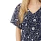 Petite NY Collection Short Flutter Sleeve V Neck Floral Blouse - image 4