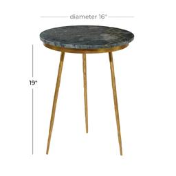 9th & Pike® Gold Contemporary Stoneware Accent Table