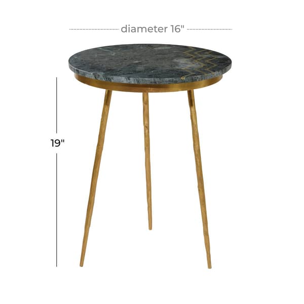 9th & Pike® Gold Contemporary Stoneware Accent Table