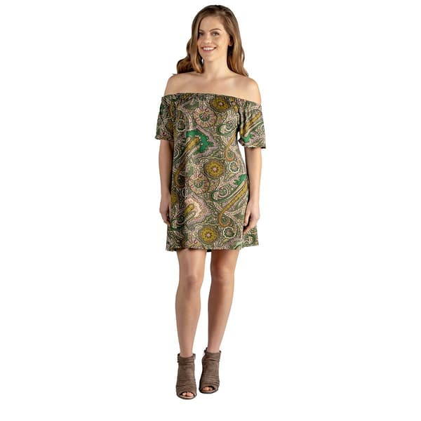 Plus Size 24/7 Comfort Apparel Paisley A-Line Dress - image 