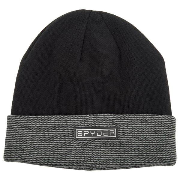 Mens Spyder Striped Cuff Knit Beanie - image 