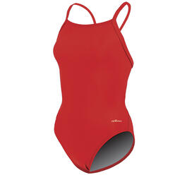 Womens Dolfin&#40;R&#41; Team Solid V2 Back One Piece Swimsuit - Red