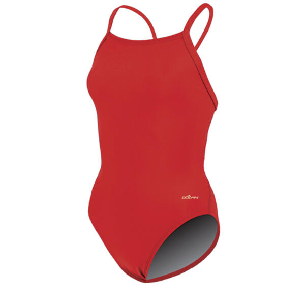 Womens Dolfin&#40;R&#41; Team Solid V2 Back One Piece Swimsuit - Red - image 
