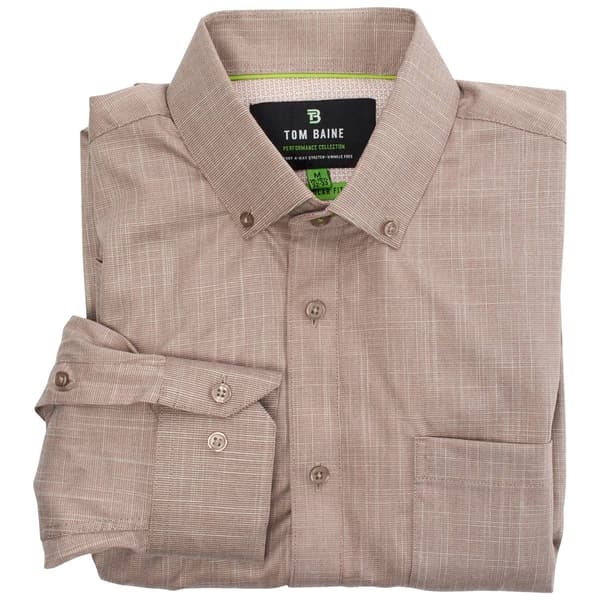 Mens Tom Baine Performance Regular Fit Textured Dress Shirt