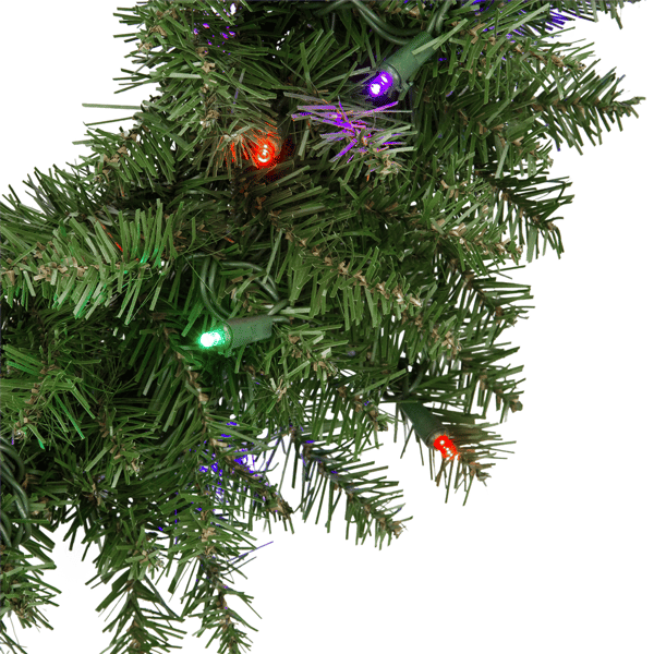 Northlight 24in. Multi LED Lights Rockwood Pine Christmas Wreath