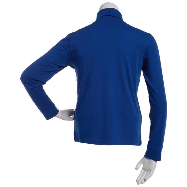 Womens Hasting & Smith Long Sleeve Solid Turtleneck Tee