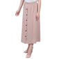 Plus Size NY Collection Button Front Woven Gauze Midi Skirt - image 3