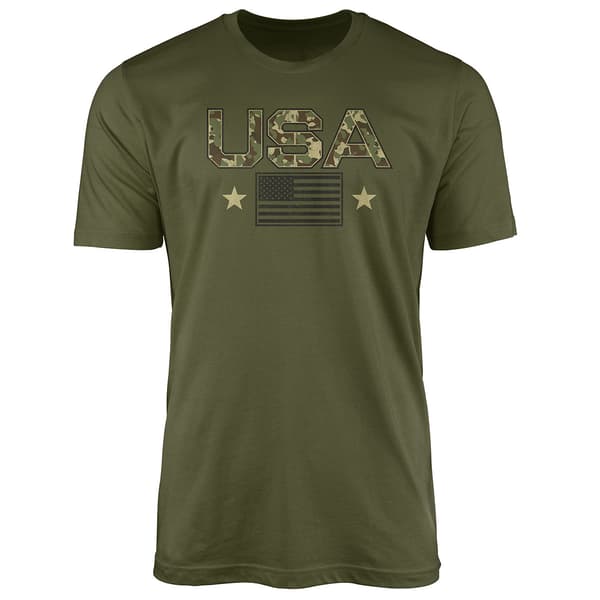 Mens 2 Star Camo USA Tee - image 