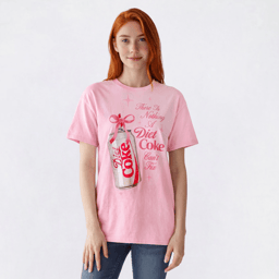 Juniors Hybrid Diet Coke Bow Boyfriend Tee