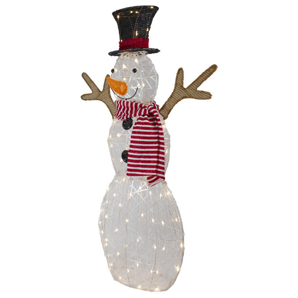 Northlight 48in. LED Top Hat Snowman Outdoor Christmas Decoration