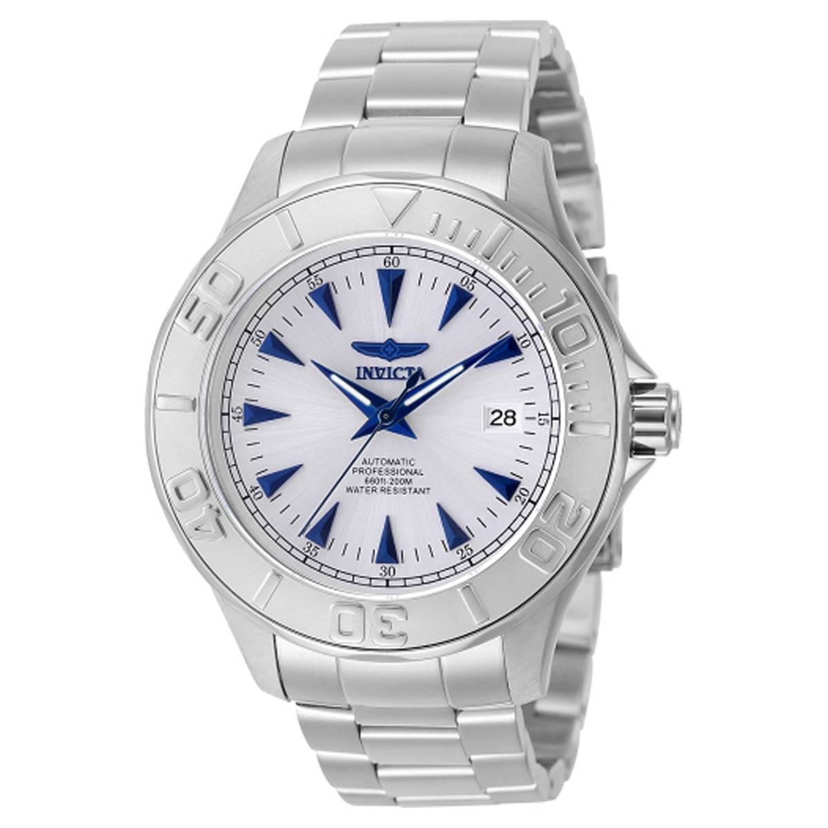 Mens Invicta Silver Dial Quartz Automatic Watch - 7033
