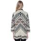 Womens Ali Miles 3/4 Sleeve Jacquard Open Cardigan - image 2
