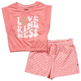 Girls &#40;7-12&#41; Limited Too&#40;tm&#41; 2pc. Love & Kindness Shorts Set