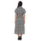 Womens Vivid Aura Short Sleeve Stripe Belt Midi Shirtdress - image 2