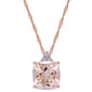 Gemstone Classics(tm) 14kt. Rose Gold Cushion-Cut Pendant - image 1