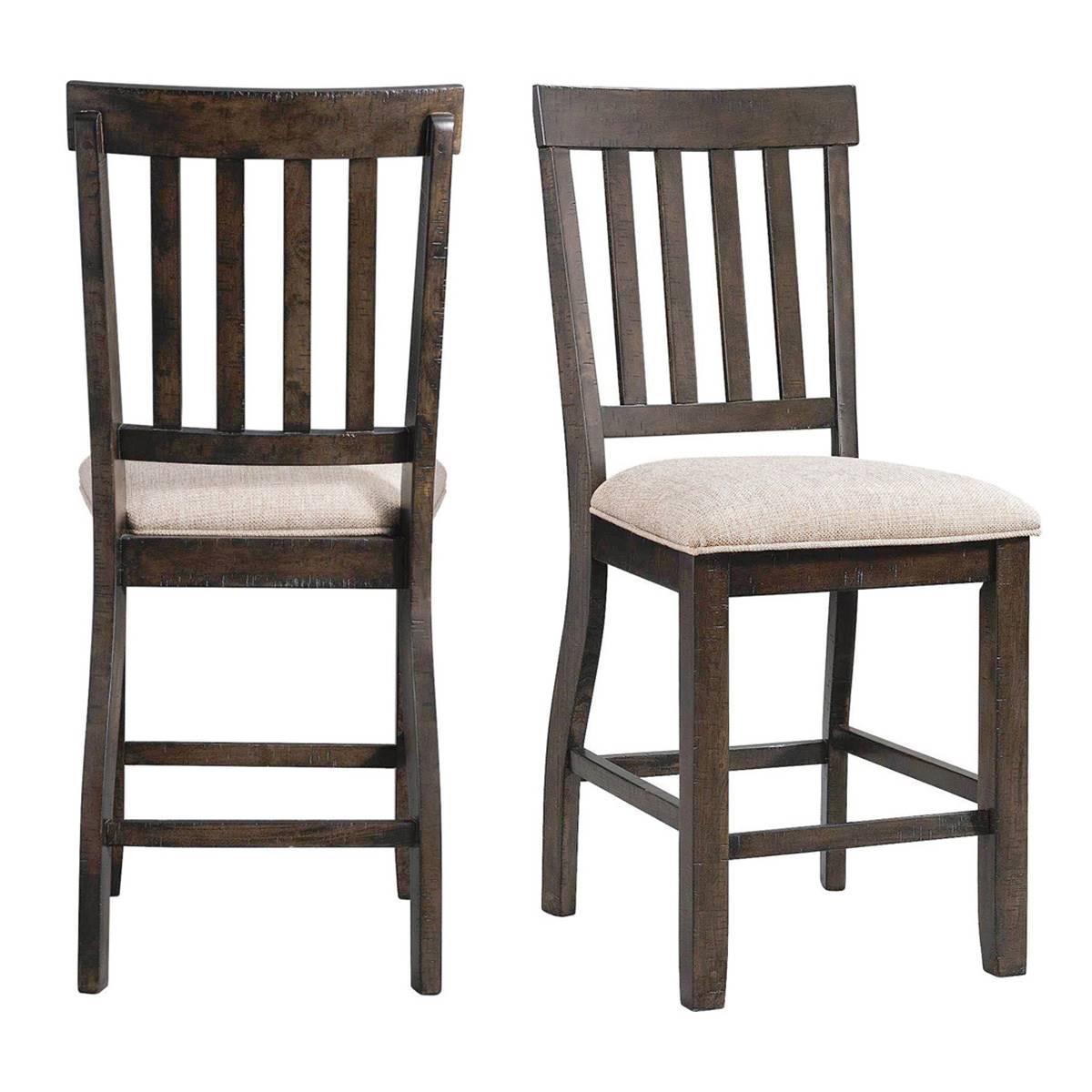 Elements Stone Slat Back Counter Height Side Chair Set
