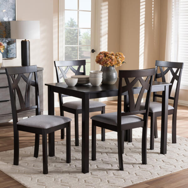Baxton Studio Sylvia 5pc. Dining Set - image 
