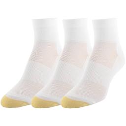 Womens Gold Toe(R) 3pk. Coolmax Quarter Socks