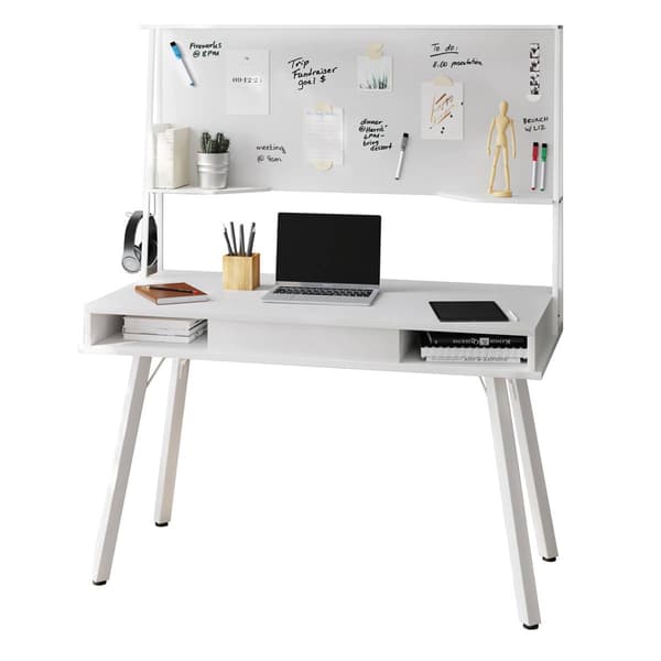 Techni Mobili Study Computer Desk w/ Dry Erase White Board