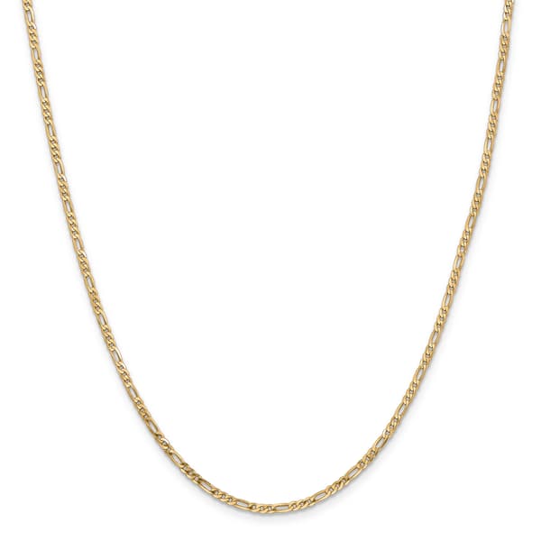 Gold Classics&#40;tm&#41; 2.25mm. 14k Gold Flat Figaro Chain Necklace