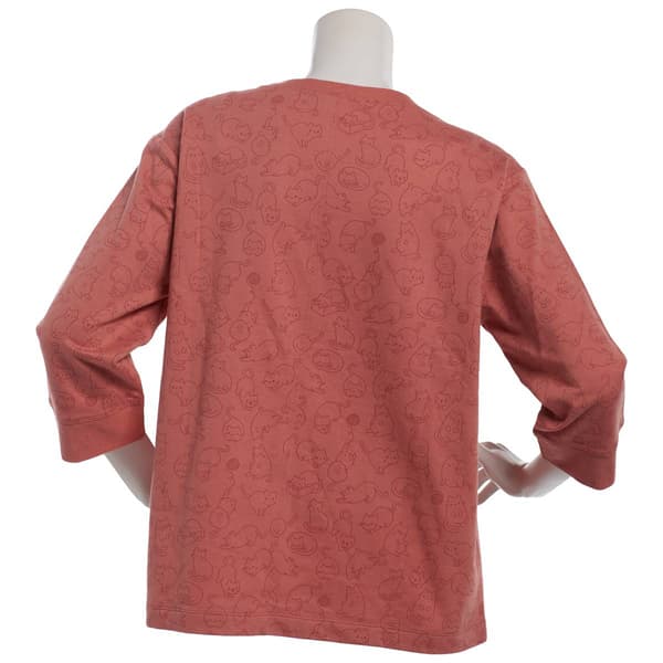 Petite Bonnie Evans Cats 3/4 Sleeve French Terry Sweater