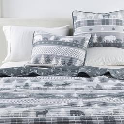 FreshFolds Matthew 3pc. Reversible Rustic Landscape Quilt Set