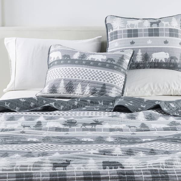 FreshFolds Matthew 3pc. Reversible Rustic Landscape Quilt Set