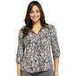 Womens Emily Daniels 3/4 Sleeve Roll Disco Dot Anstract Blouse - image 1