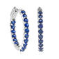 Gemstone Classics&#40;tm&#41; Created Sapphire Hoop Earrings - image 1