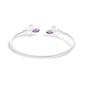 Haus of Brilliance Amethyst &Diamond Fleur Di Lis Bangle Bracelet - image 4