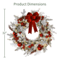 Puleo International 32in. LED Adorned Flocked Artificial Wreath - image 6