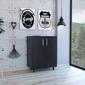 FM FURNITURE Lewis Black Wengue Storage Cabinet Base - image 2