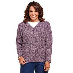 Womens Hasting & Smith Long Sleeve V-Neck Shaker Sweater