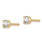 Pure Fire 14kt. Yellow Gold 1/4ctw. 4-Prong Diamond Stud Earrings - image 2