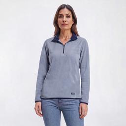 Womens LANDS END(R) Long Sleeve Solid Pullover Fleece Sweatshirt