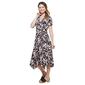 Petite Perceptions Short Sleeve Print ITY Side Knot Dress - image 4
