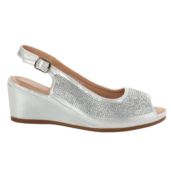 Womens Patrizia Rhinestone Wedge Slingback Heels