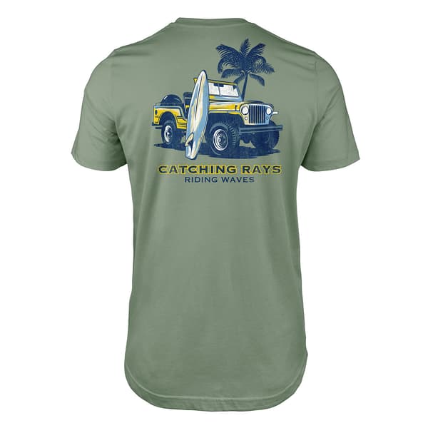 Mens Catching Rays Riding Waves Short Sleeve Tee