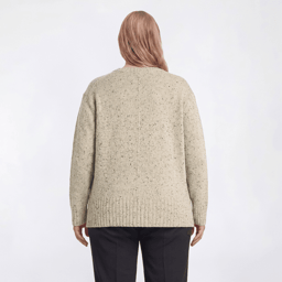 Plus Size Architect® Long Sleeve Oversized Nep Yarn Sweater