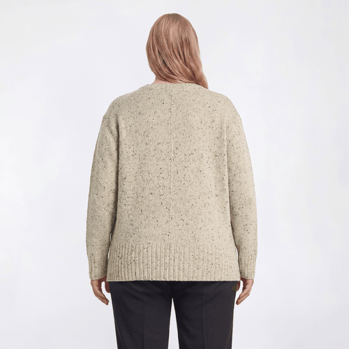 Plus Size Architect® Long Sleeve Oversized Nep Yarn Sweater
