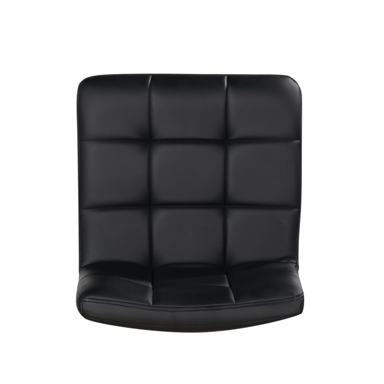 Linon Home Decor Brandt Black Faux Leather Adjustable Barstool